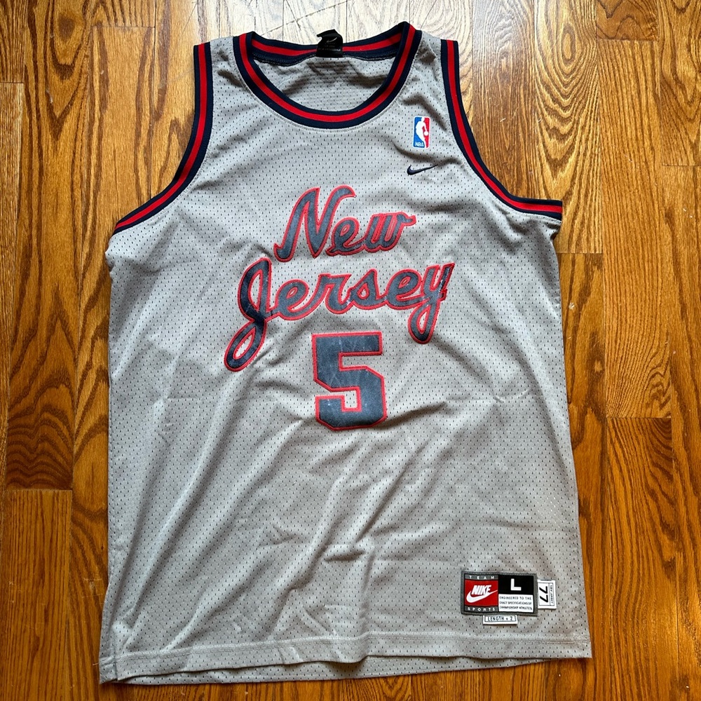 Vintage Nike New Jersey Nets Jason Kidd Basketball Jersey [LARGE]